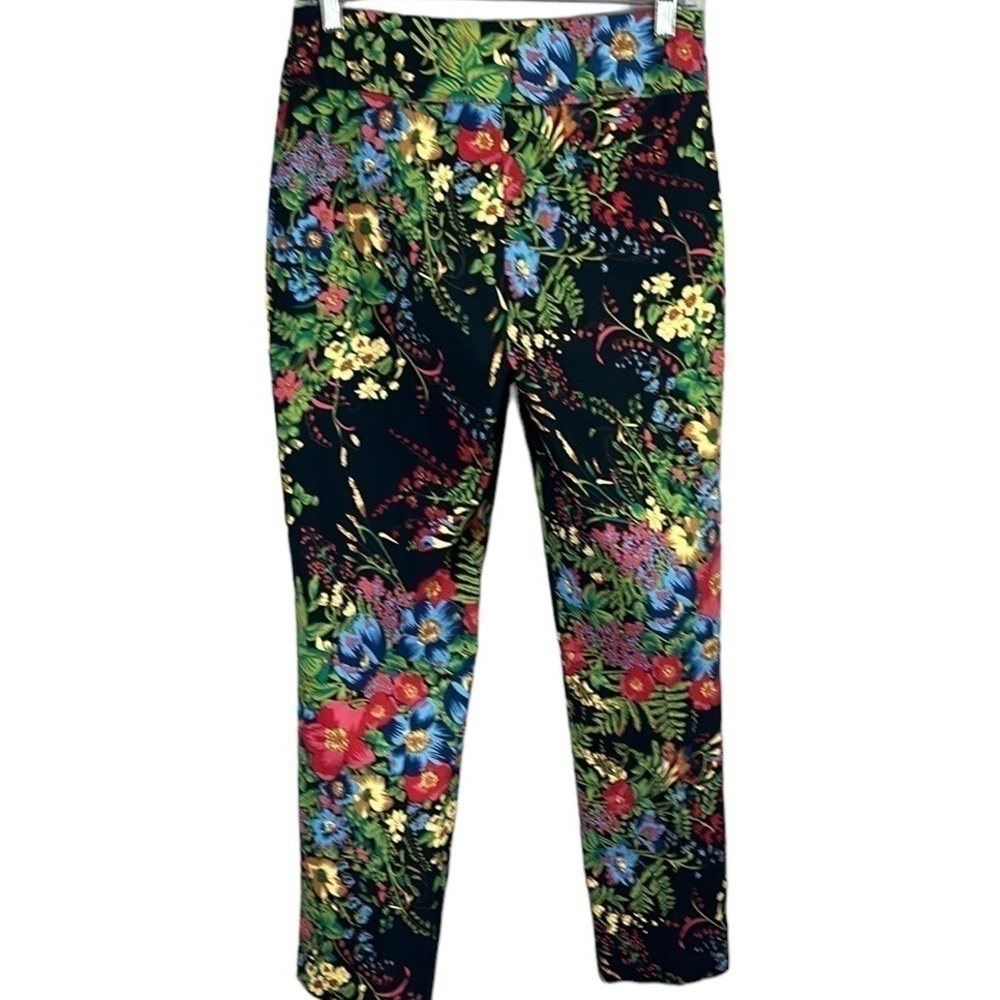 Joseph Ribkoff Tropical Floral Ponte Pants Size 8 - Picture 9 of 12